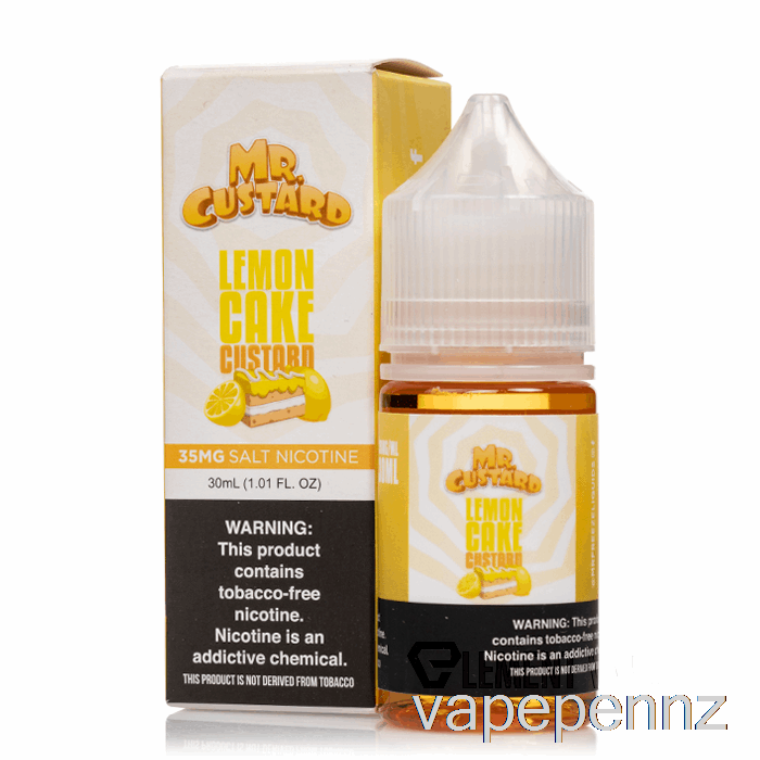 Lemoncake Custard - Mr Custard Salts - 30mL 35mg VAPE NZ